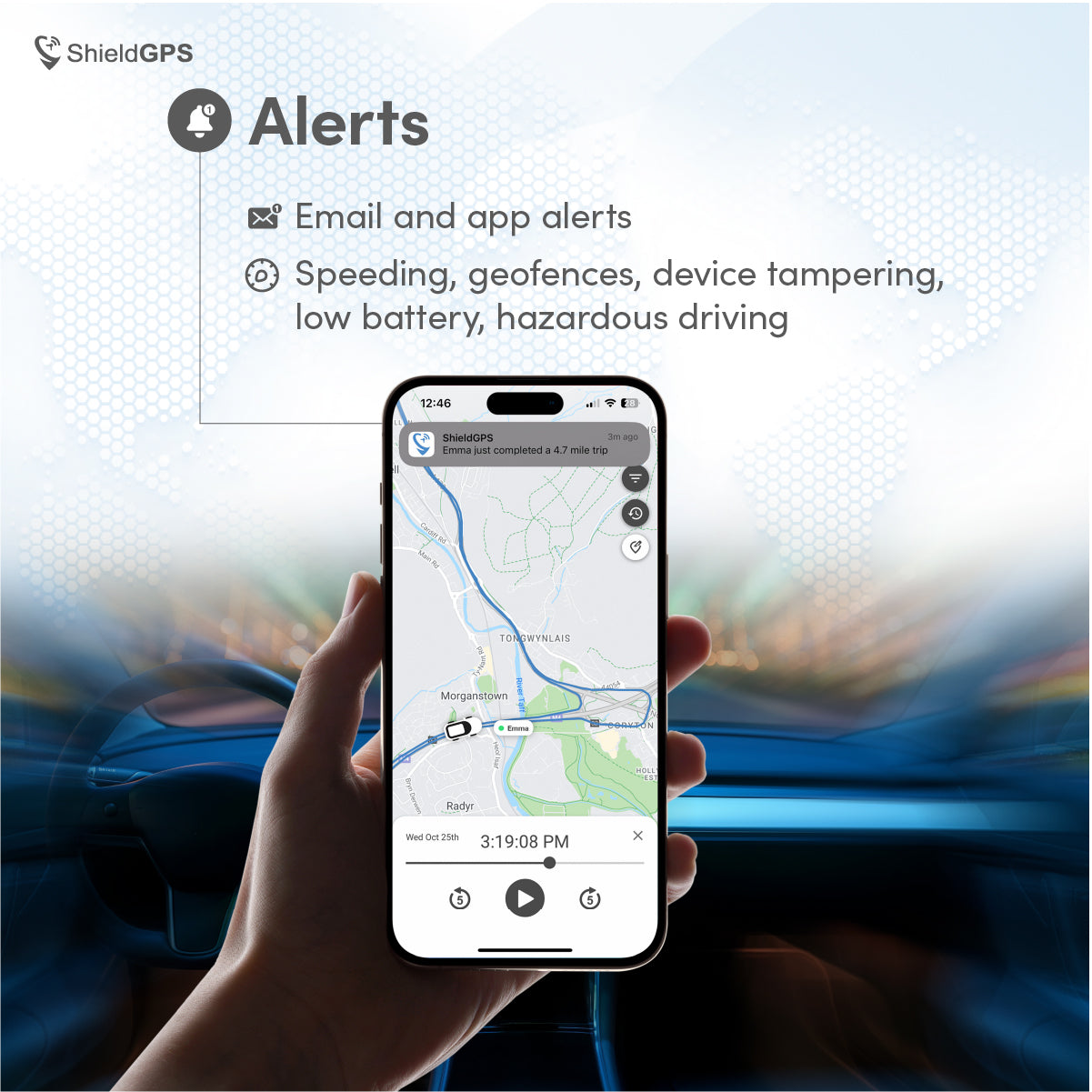 ShieldGPS G1C - Mini GPS Tracker for Cars, Vehicles & Motorbikes