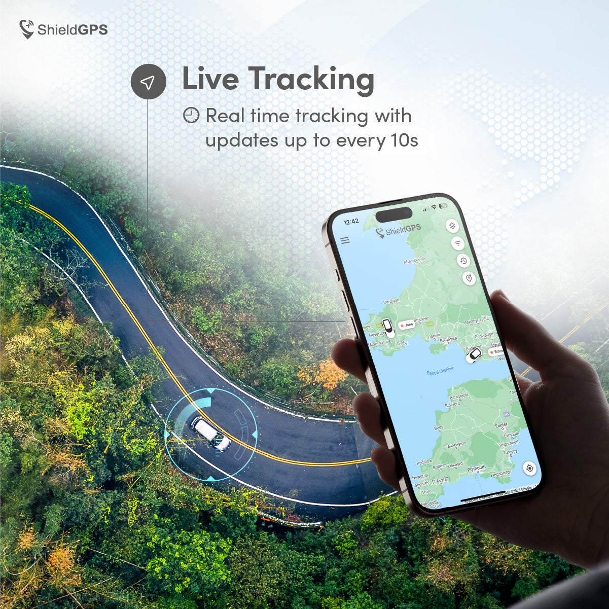 ShieldGPS G1C - Mini GPS Tracker for Cars, Vehicles & Motorbikes